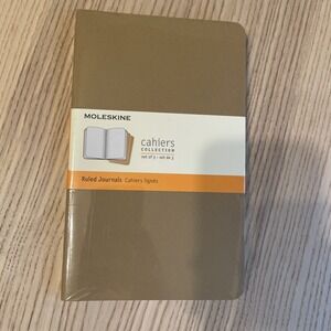 Cashier Journals: Moleskine Cahier Journal (Set of 3), Large, Ruled, Kraft Brown